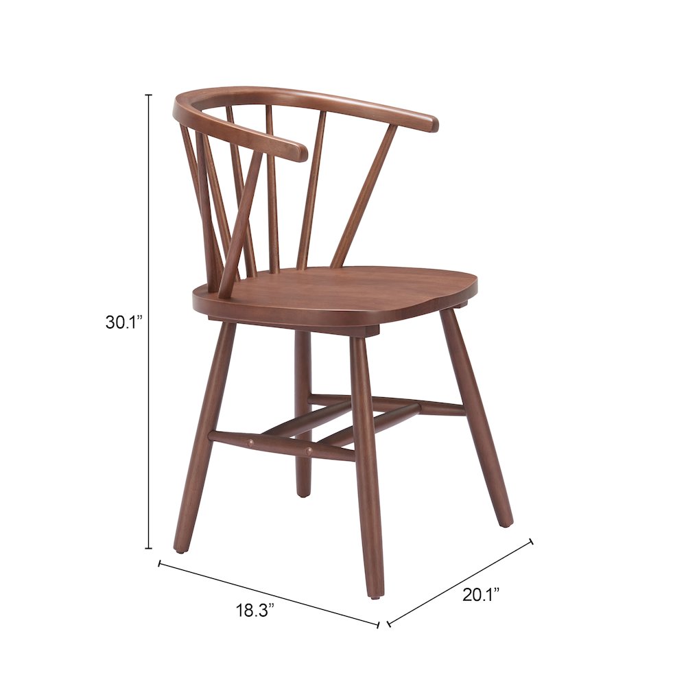 Stenger Dining Chair (Set of 2) Walnut. Picture 7