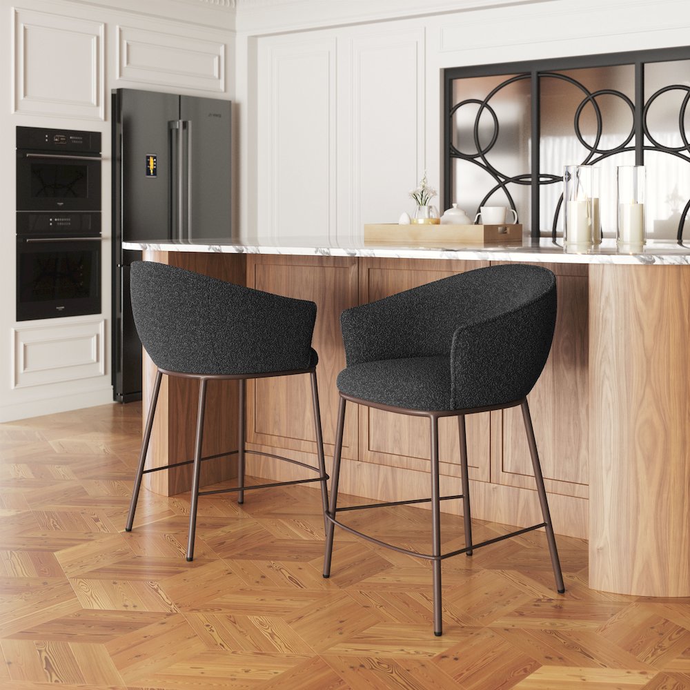Essen Counter Stool Black & Bronze. Picture 9