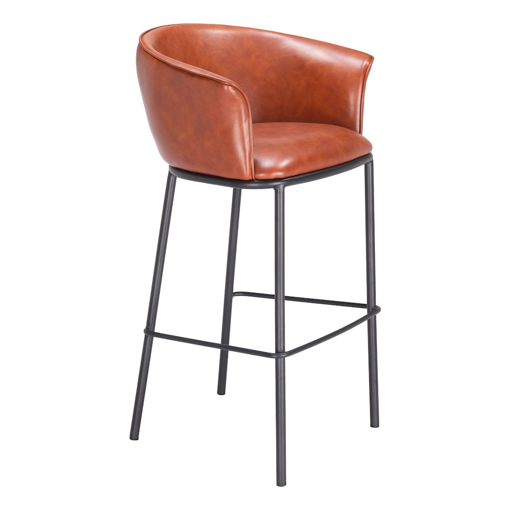 Garston Barstool Brown. Picture 10