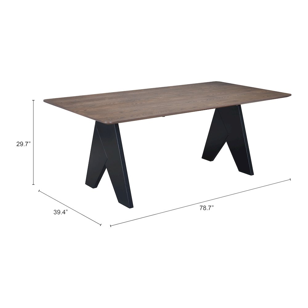 Lisse Rectangular Dining Table Espresso. Picture 7
