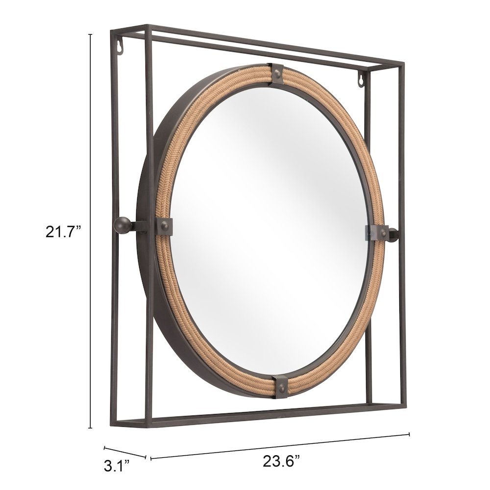 Capell Mirror Antique Gray. Picture 7