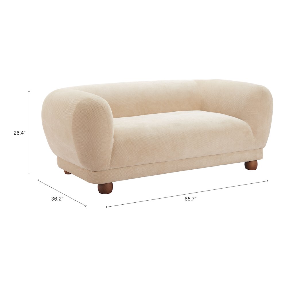 Boet Loveseat Taupe. Picture 11