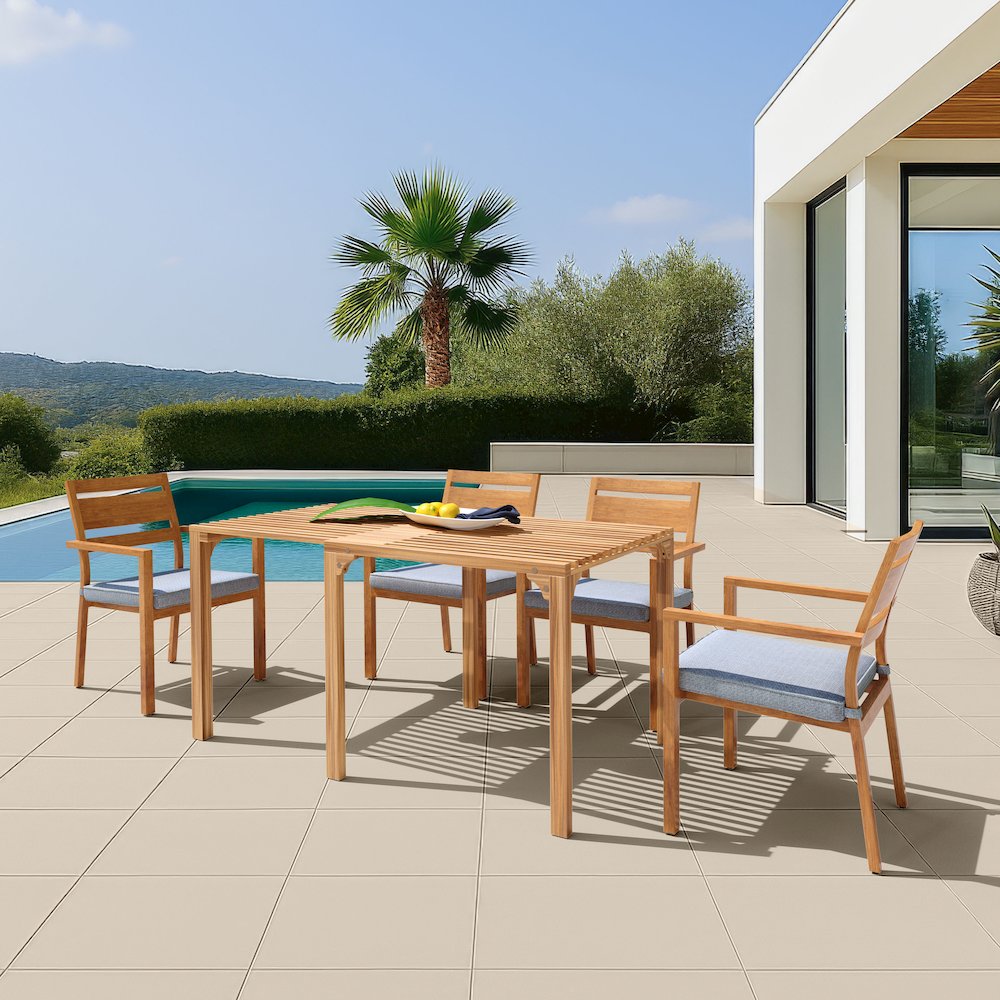 Riviera Extendable Dining Table Natural. Picture 8