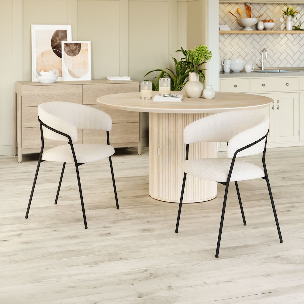 Josephine Dining Chair (Set of 2) Cream. Picture 8