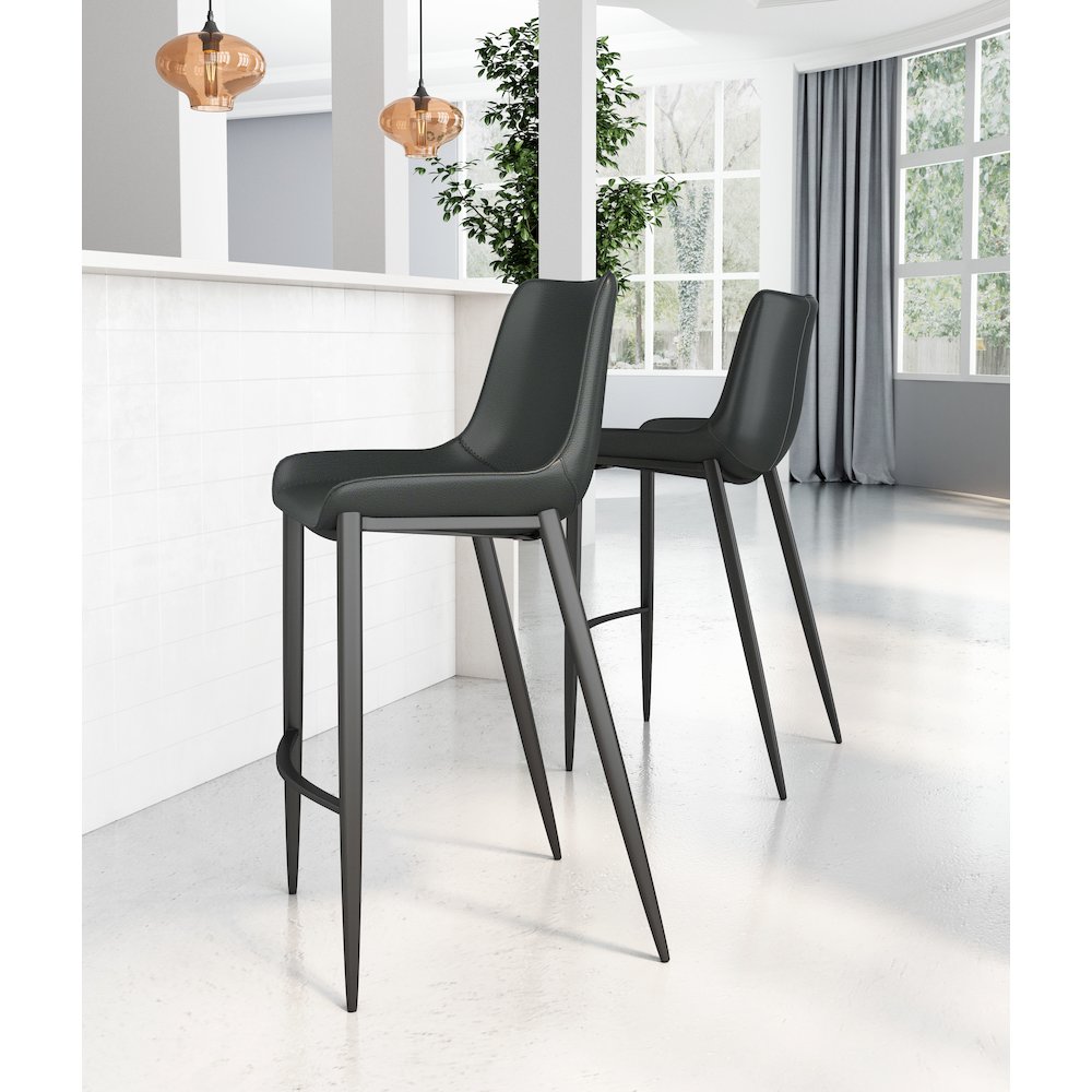 Magnus Barstool (Set of 2) Black. Picture 8