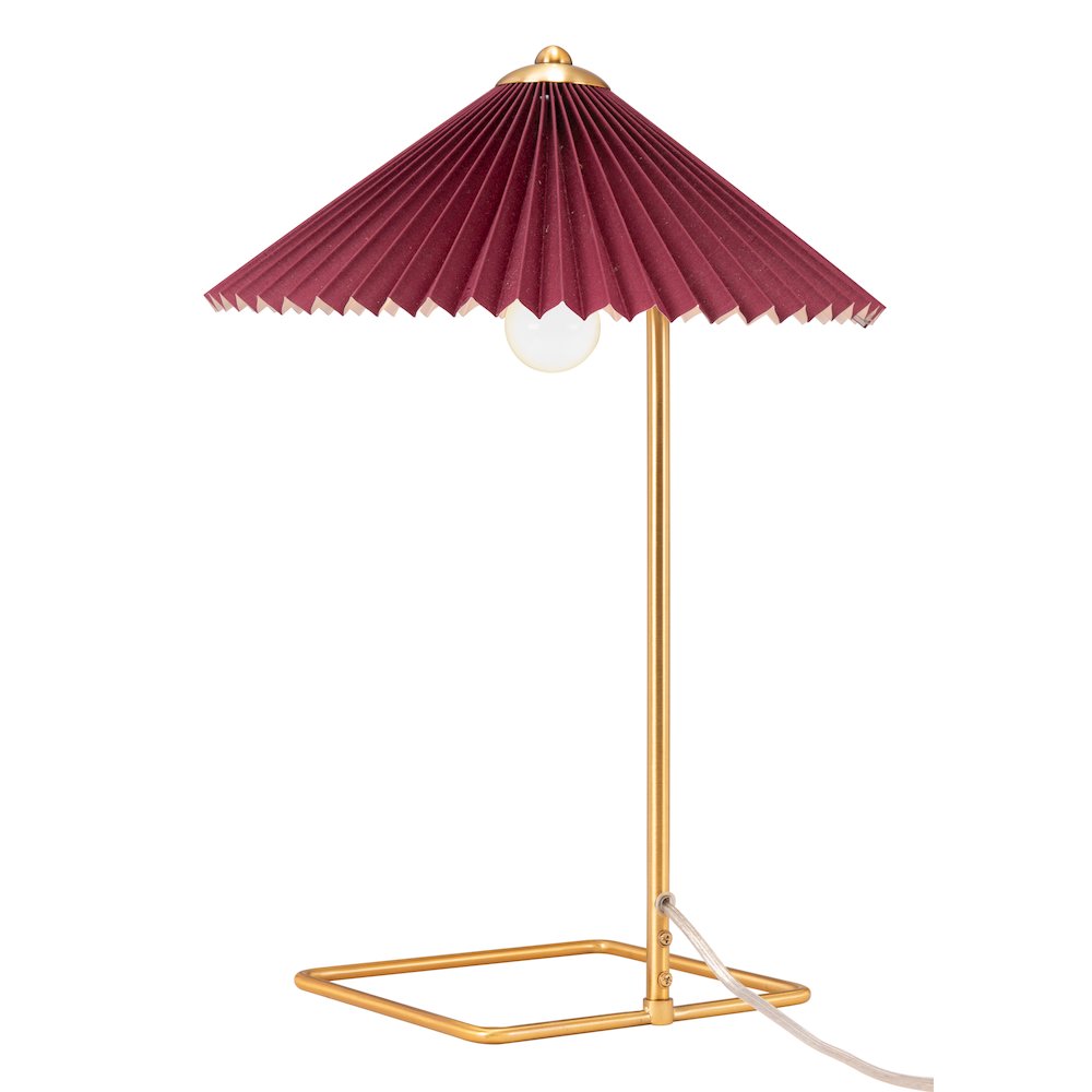 Charo Table Lamp Red & Gold. Picture 4