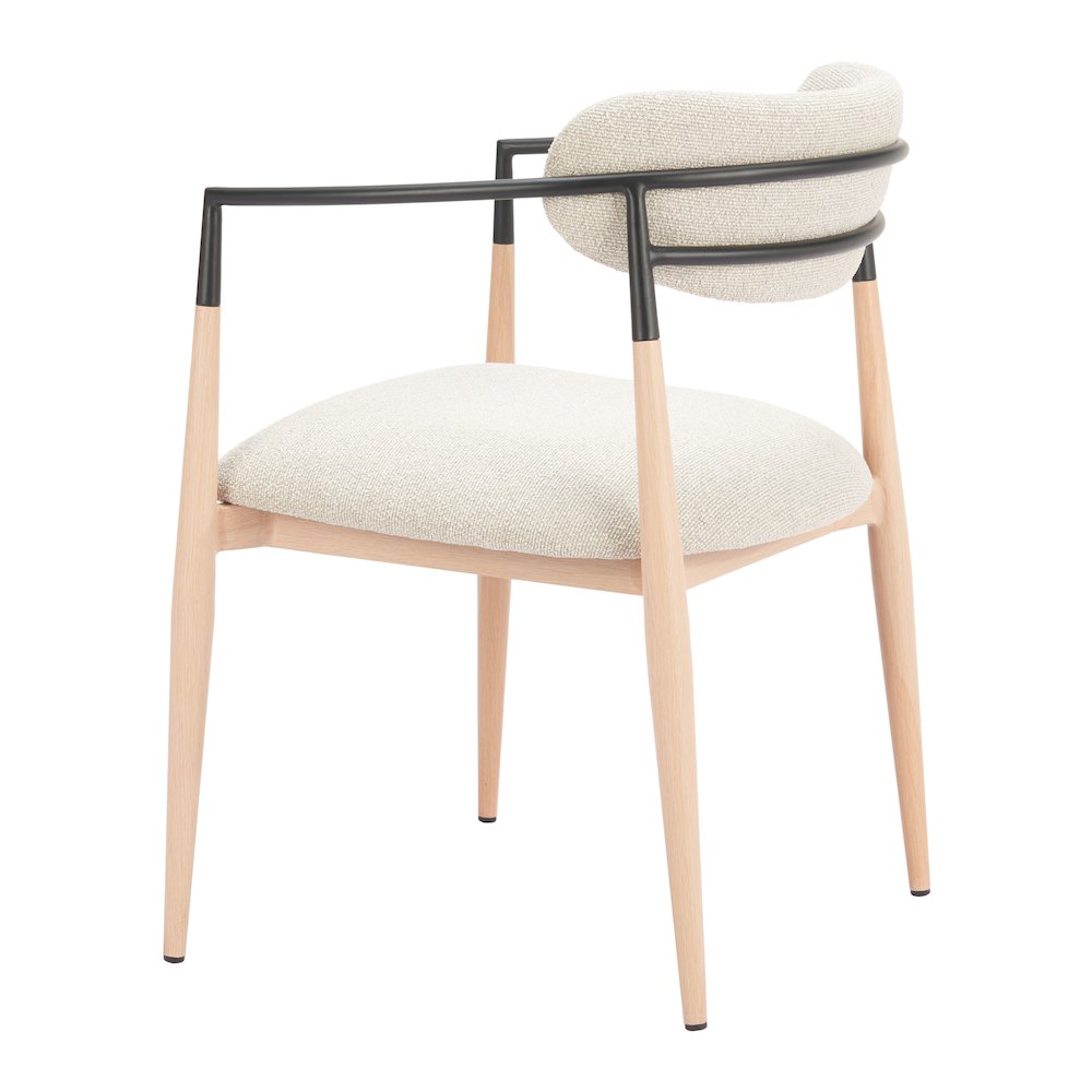Equinox Dining Chair Oyster Gray & Natural. Picture 5