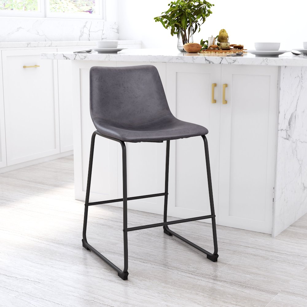 Smart Counter Stool (Set of 2) Charcoal. Picture 8