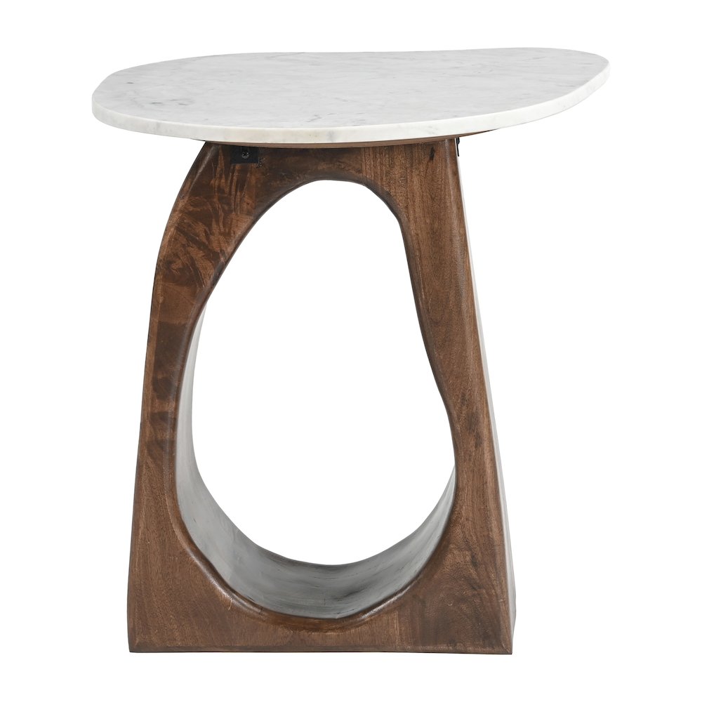 Vara Side Table White & Walnut. Picture 6