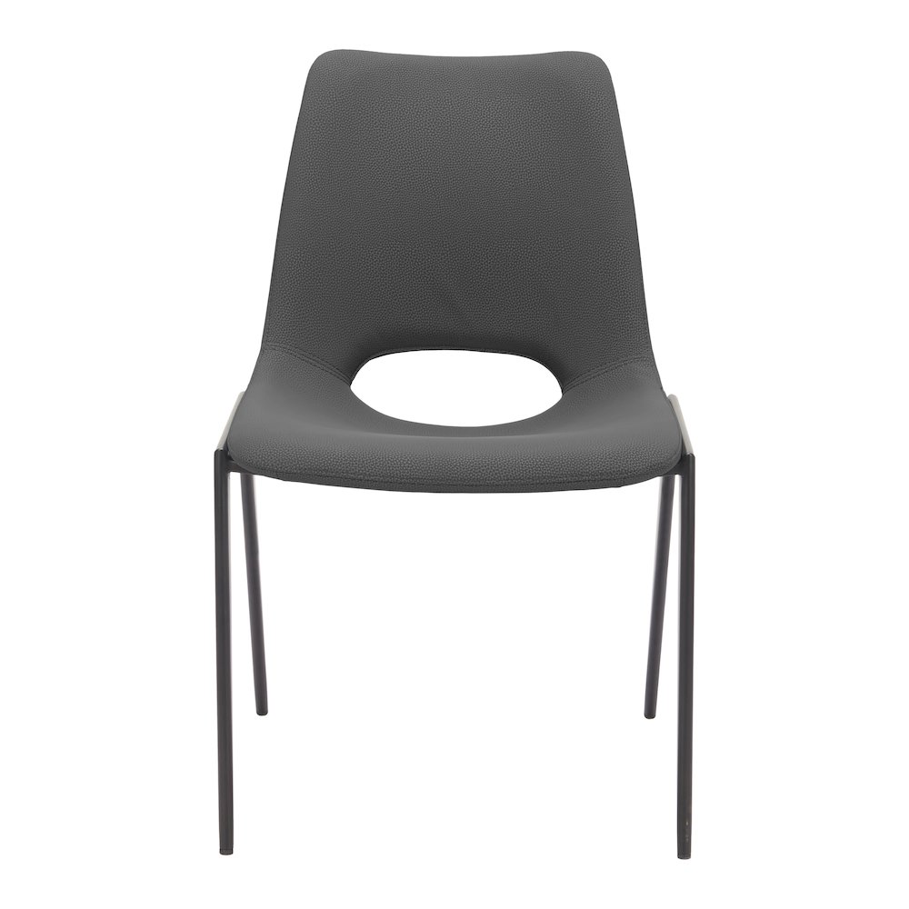 Desi Armless Dining Chair (Set of 2) Black. Picture 4