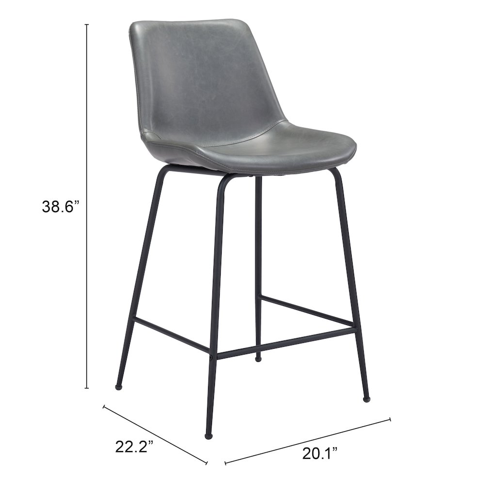 Byron Counter Stool Gray. Picture 7