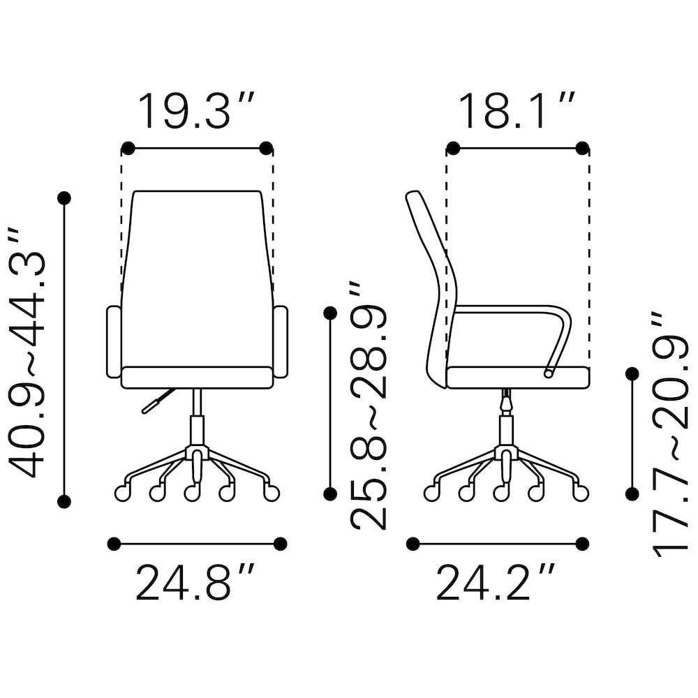 Primero Office Chair White. Picture 11