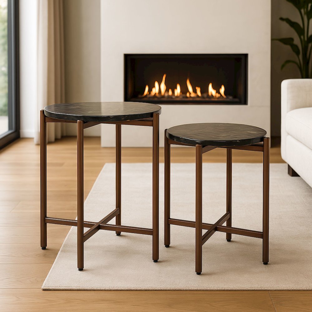 Gema Coffee Table Set (2-Piece) Bronze. Picture 2