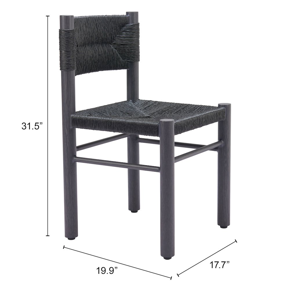 Iska Dining Chair (Set of 2) Black. Picture 7