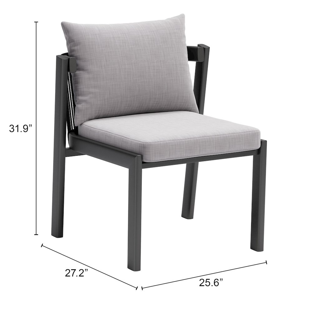 Horizon Dining Chair (Set of 2) Gray. Picture 7