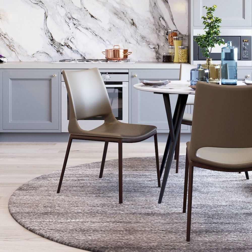 Ace Dining Chair (Set of 2) Brown & Walnut. Picture 9
