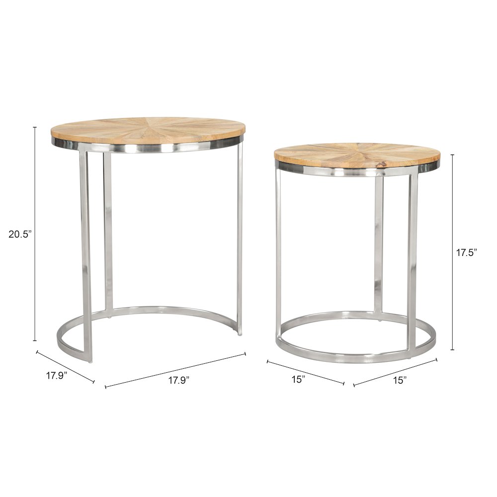 Bari Nesting Table Set (2-Piece) Natural. Picture 7