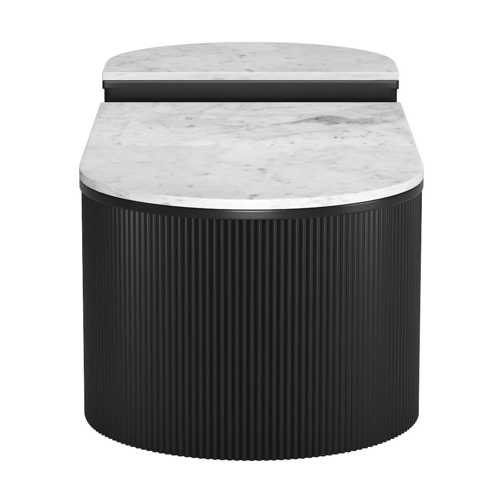 Ormara Coffee Table Set (2-Piece) White & Black. Picture 2
