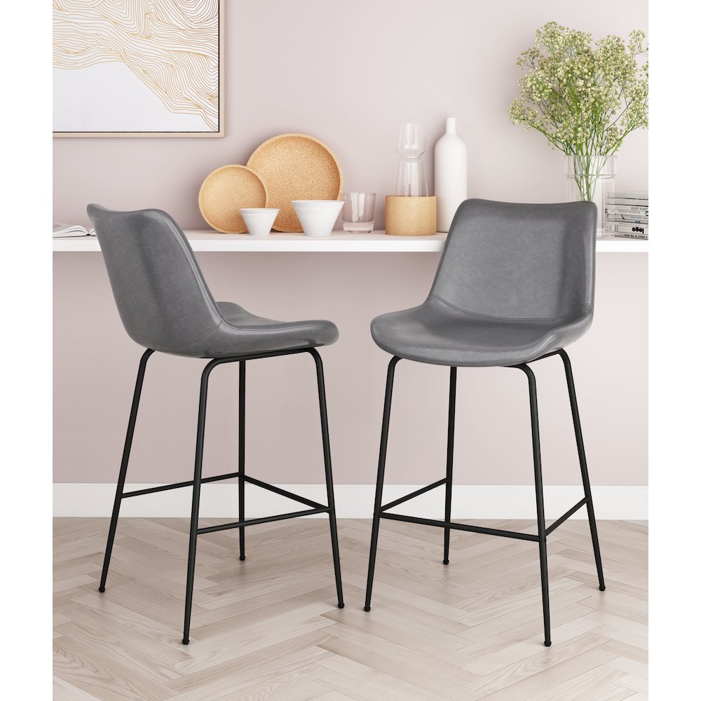 Byron Counter Stool Gray. Picture 9