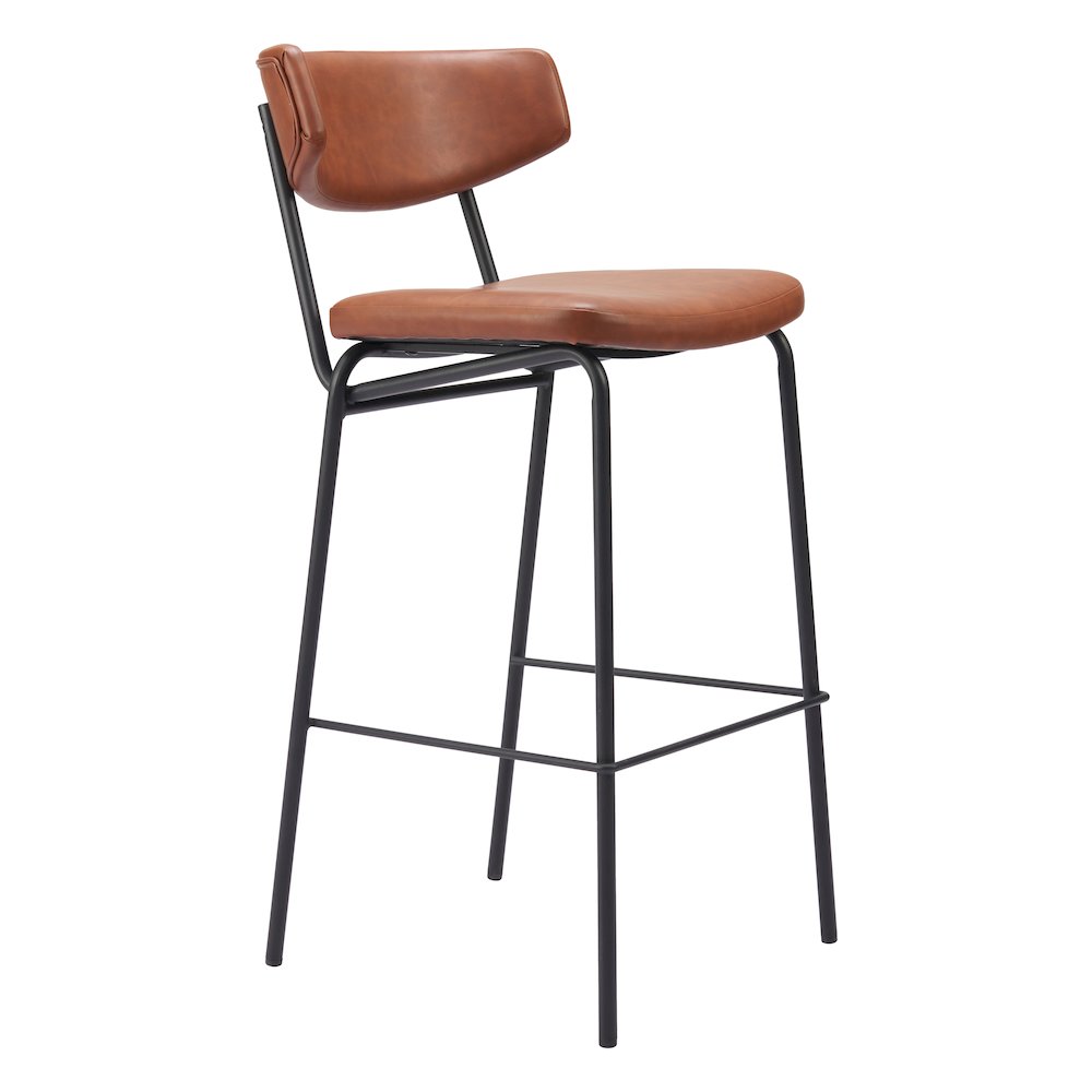 Charon Barstool (Set of 2) Vintage Brown. Picture 1