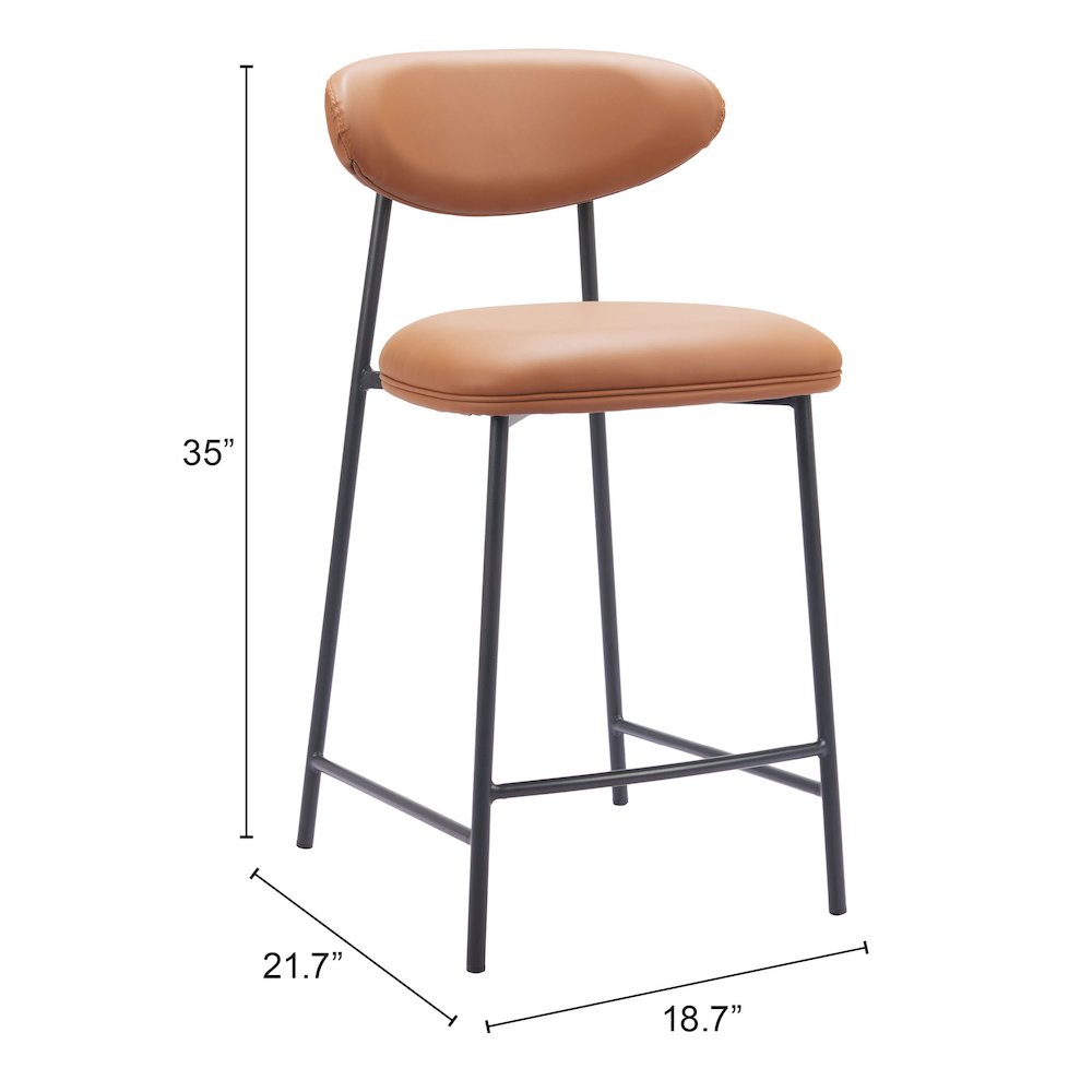 Rorun Counter Stool (Set of 2) Brown. Picture 7