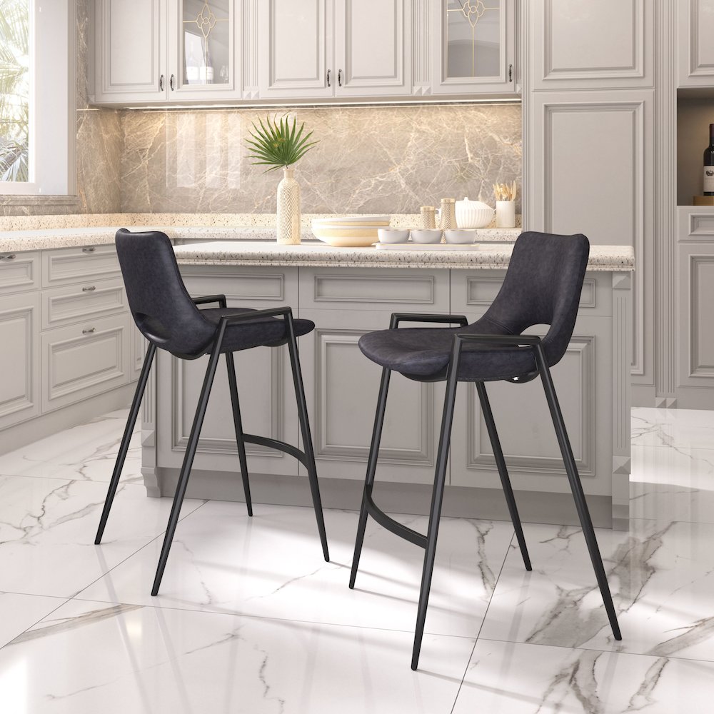 Desi Counter Stool (Set of 2) Black. Picture 8