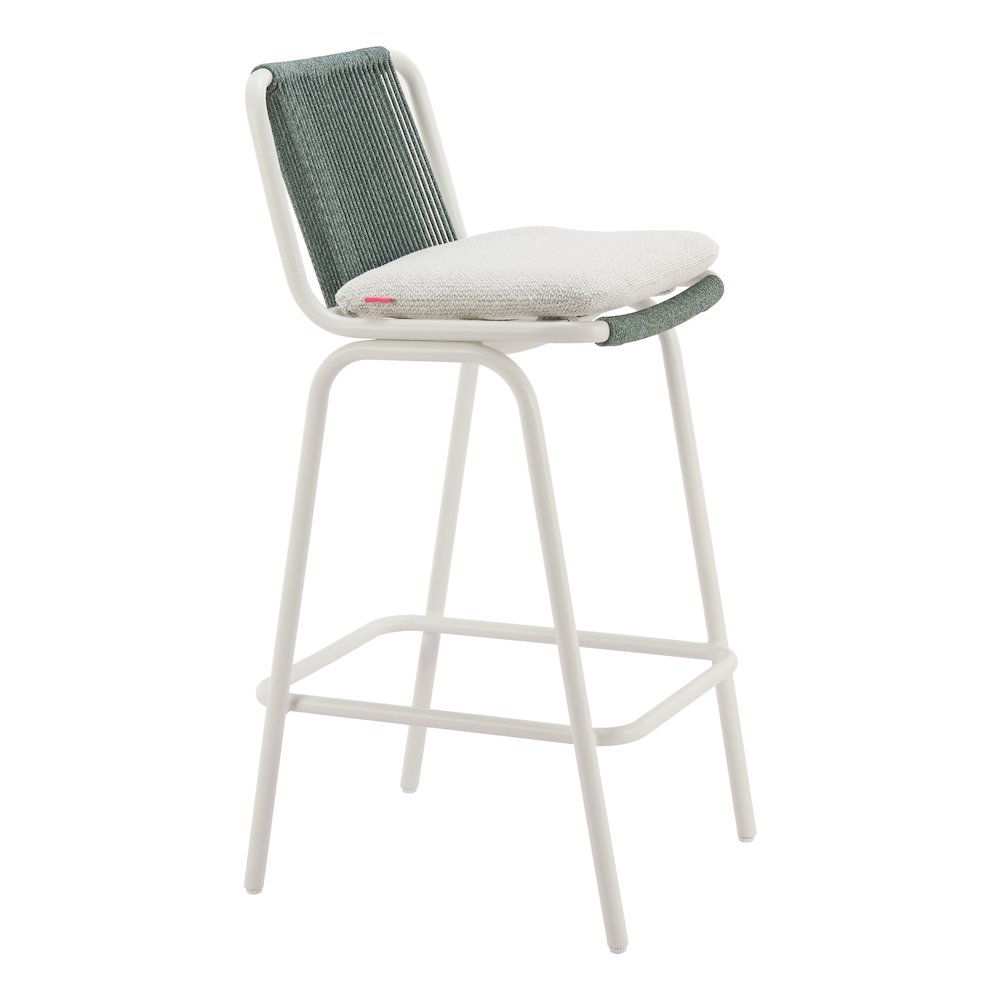 Luft Barstool (Set of 2) White & Green. Picture 9