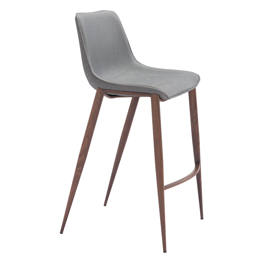 Magnus Barstool (Set of 2) Slate Gray & Walnut. Picture 1