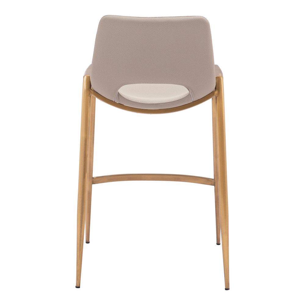 Desi Counter Stool (Set of 2) Beige & Gold. Picture 4