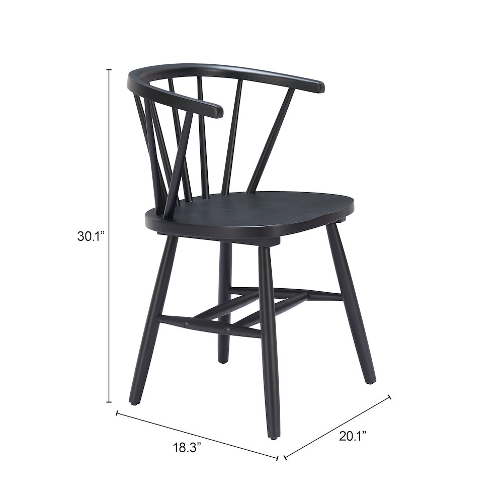 Stenger Dining Chair (Set of 2) Black. Picture 7