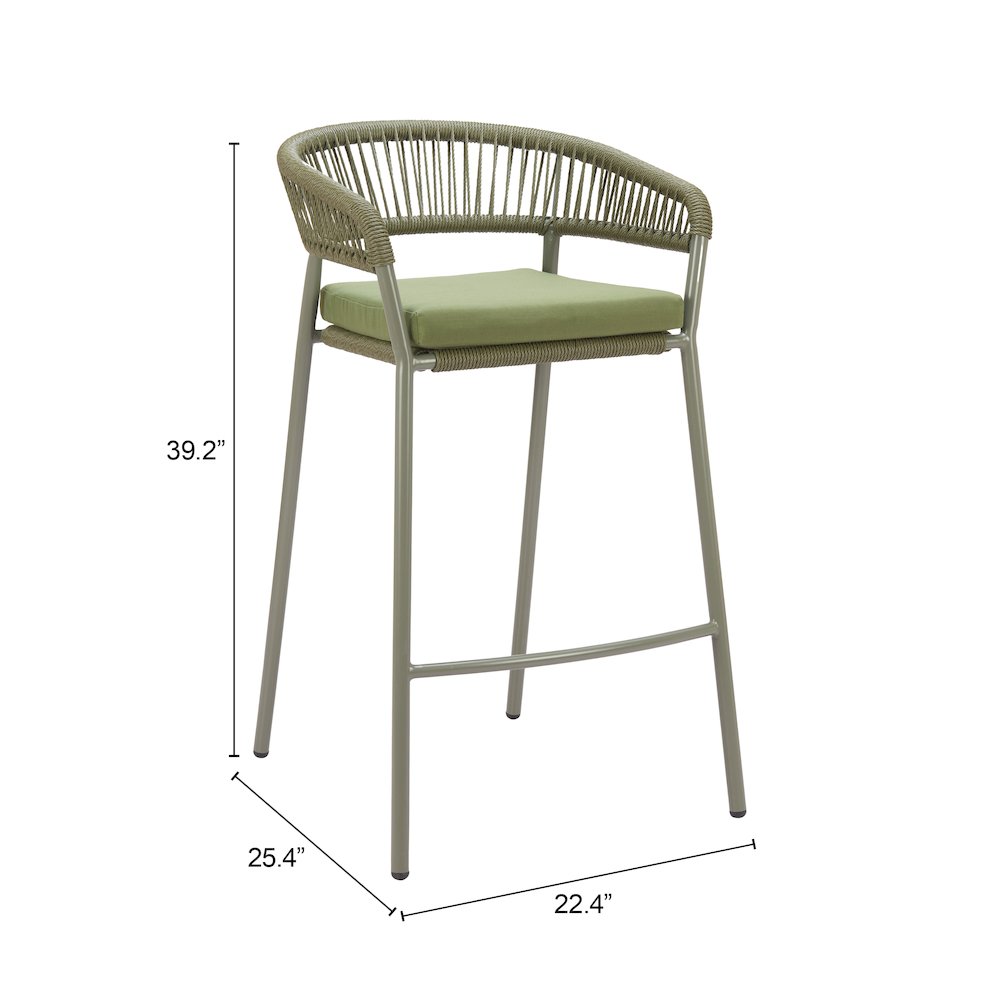 Skye Barstool (Set of 2) Green. Picture 7