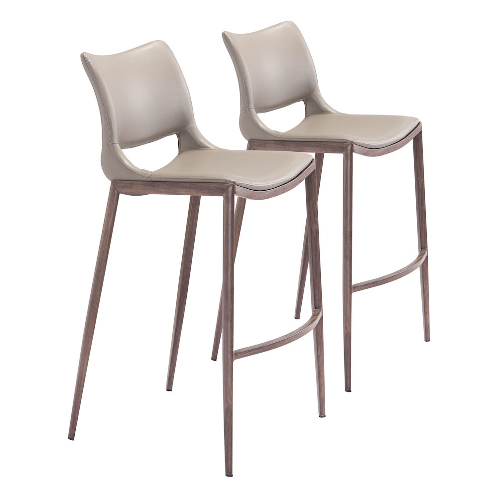 Ace Barstool (Set of 2) Brown & Walnut. Picture 6