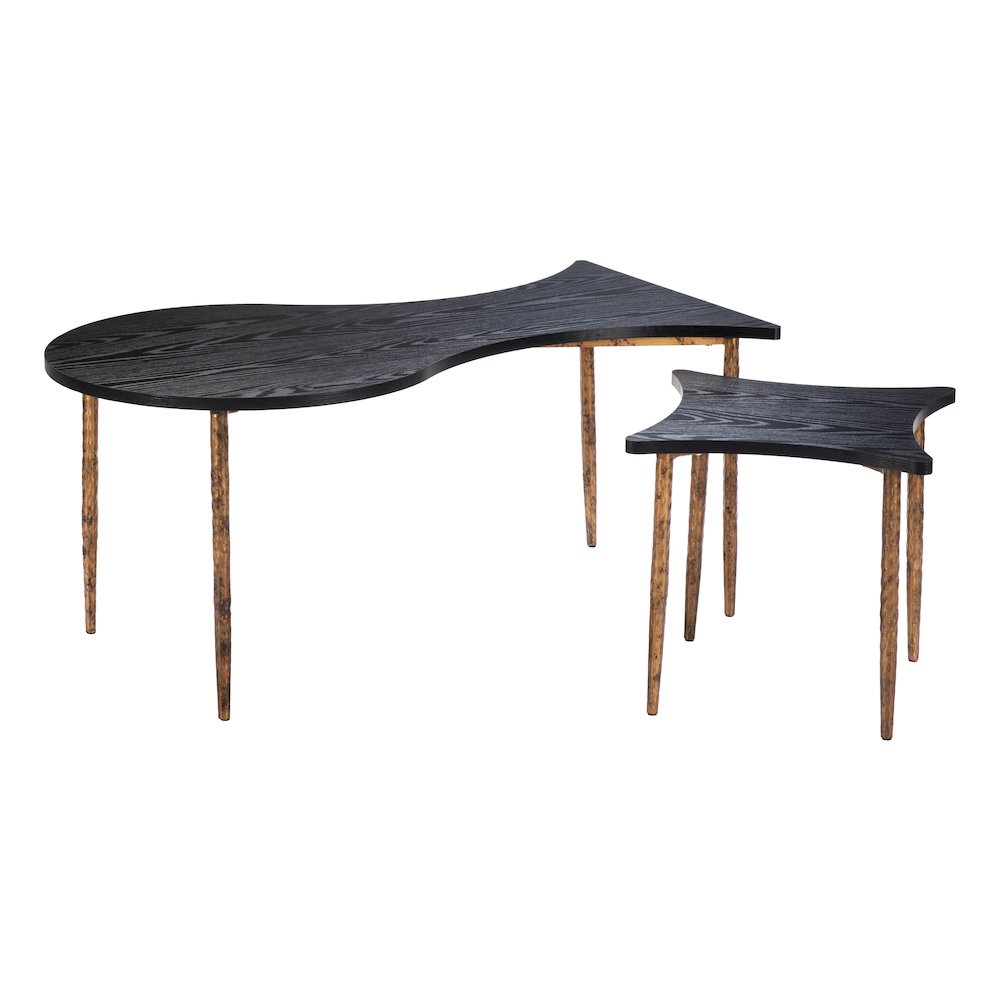 Norden Coffee Table Set (2-Piece) Black & Bronze. Picture 2