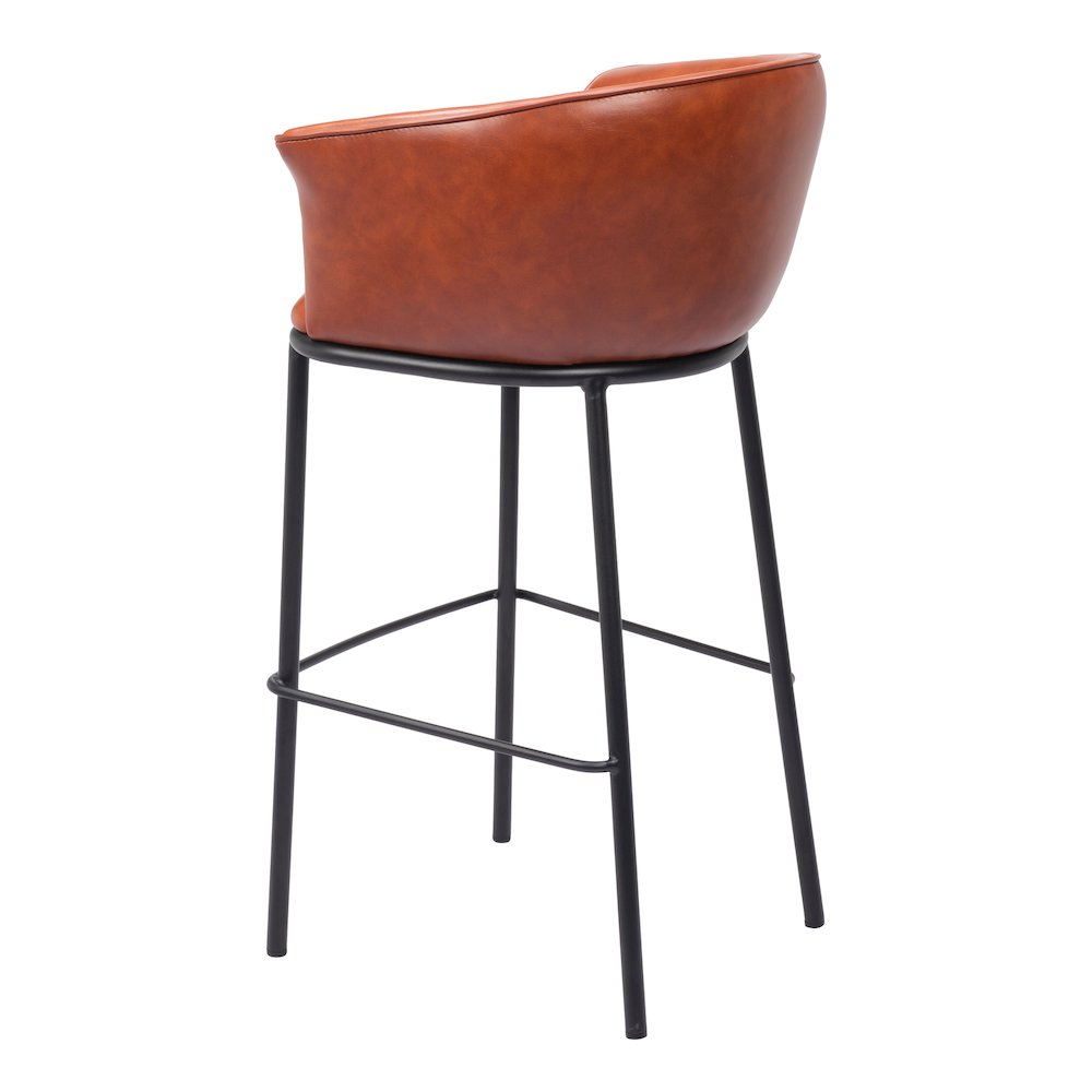 Garston Barstool Brown. Picture 5