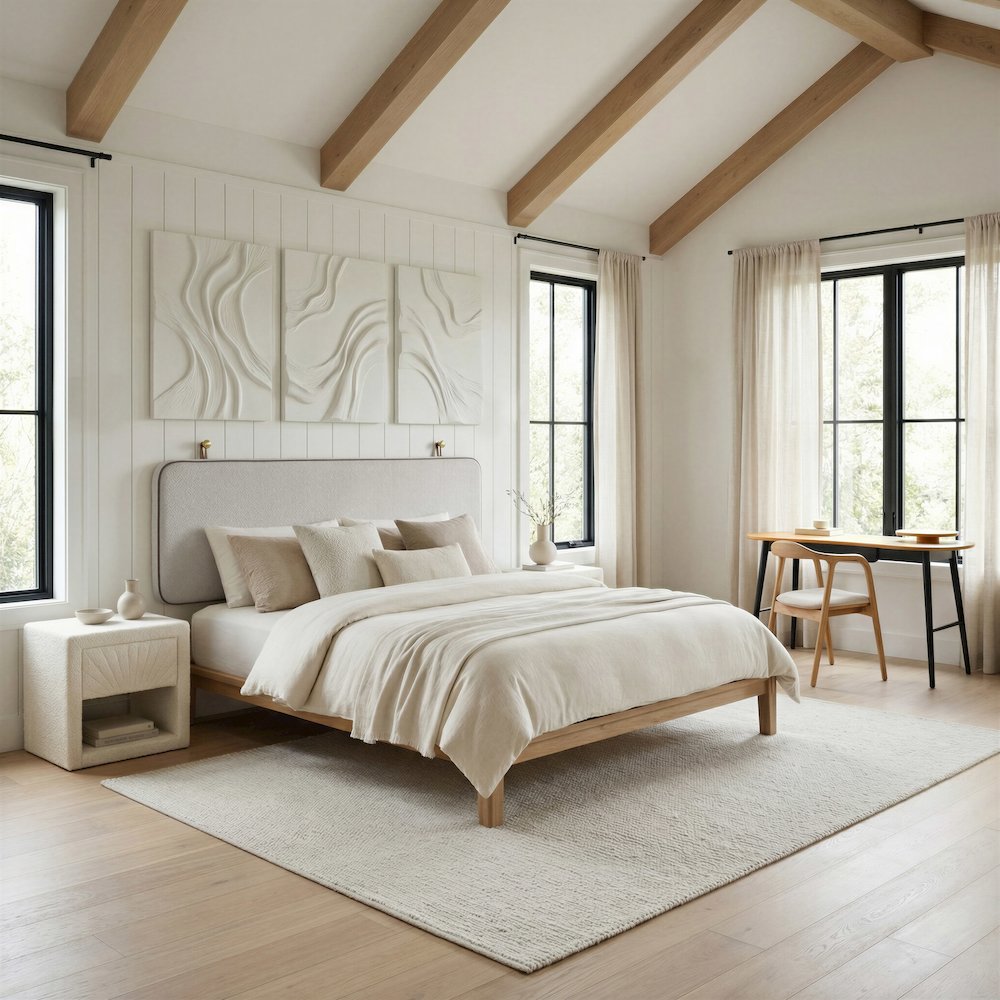 Luum Queen Platform Bed Frame Natural. Picture 3
