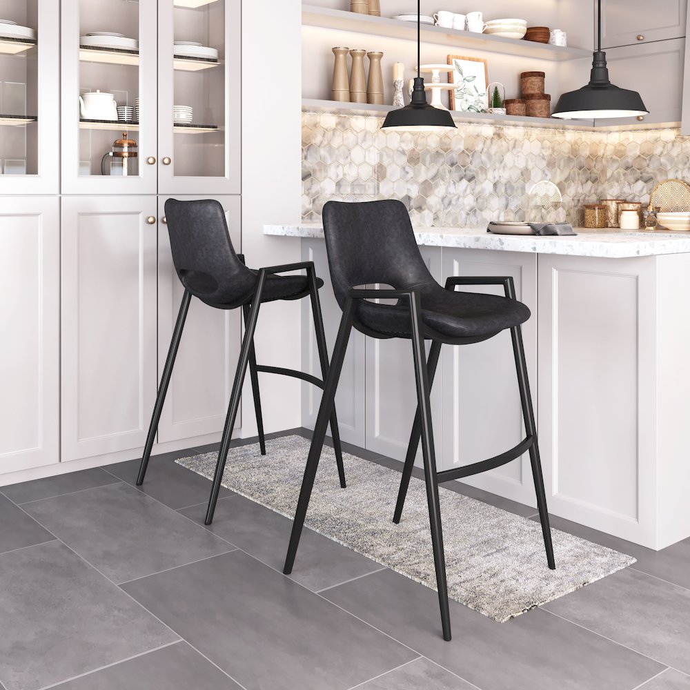 Desi Barstool (Set of 2) Black. Picture 8