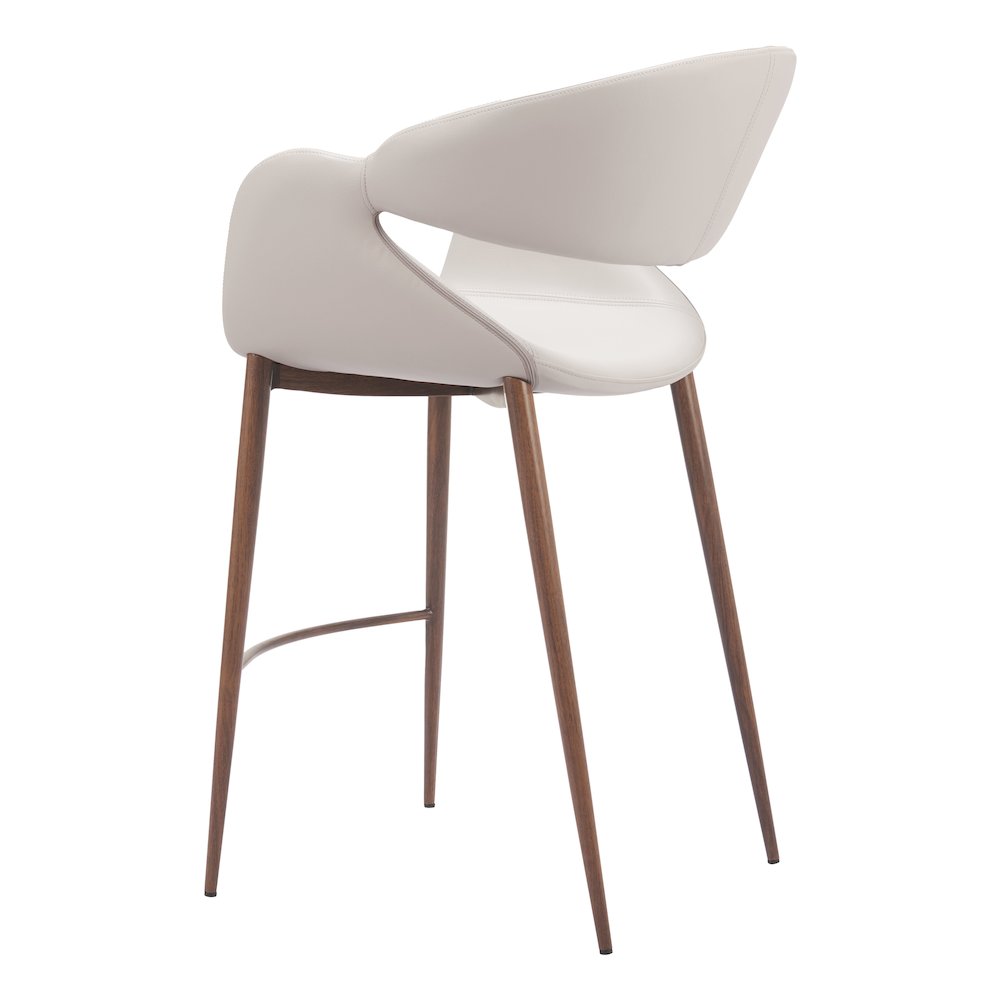 Limay Counter Stool Beige & Walnut. Picture 5
