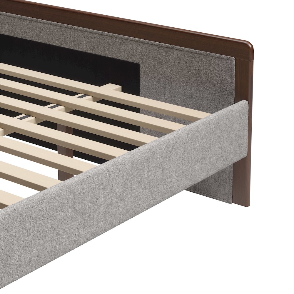Somune King Bed Gray & Walnut. Picture 9