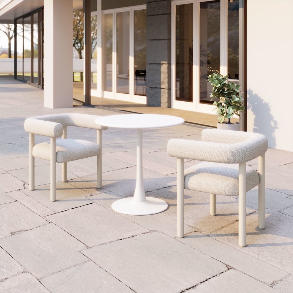 Sunbath Dining Chair (Set of 2) White. Picture 8