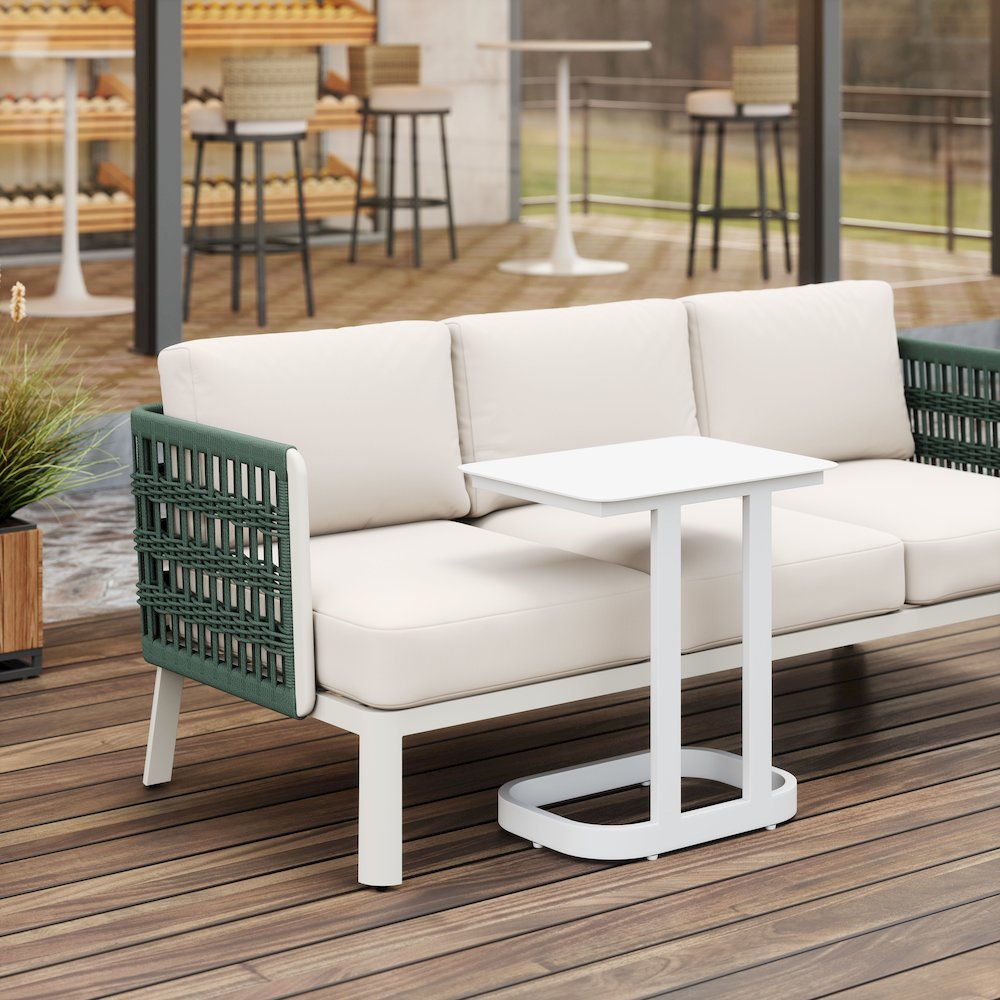 Friss End Table White. Picture 8