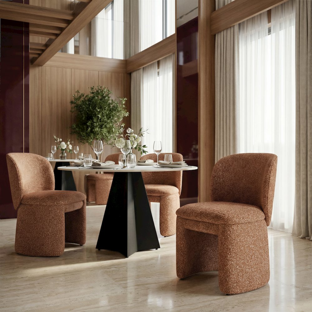 Citrine Dining Chair (Set of 2) Biscuit Brown. Picture 3