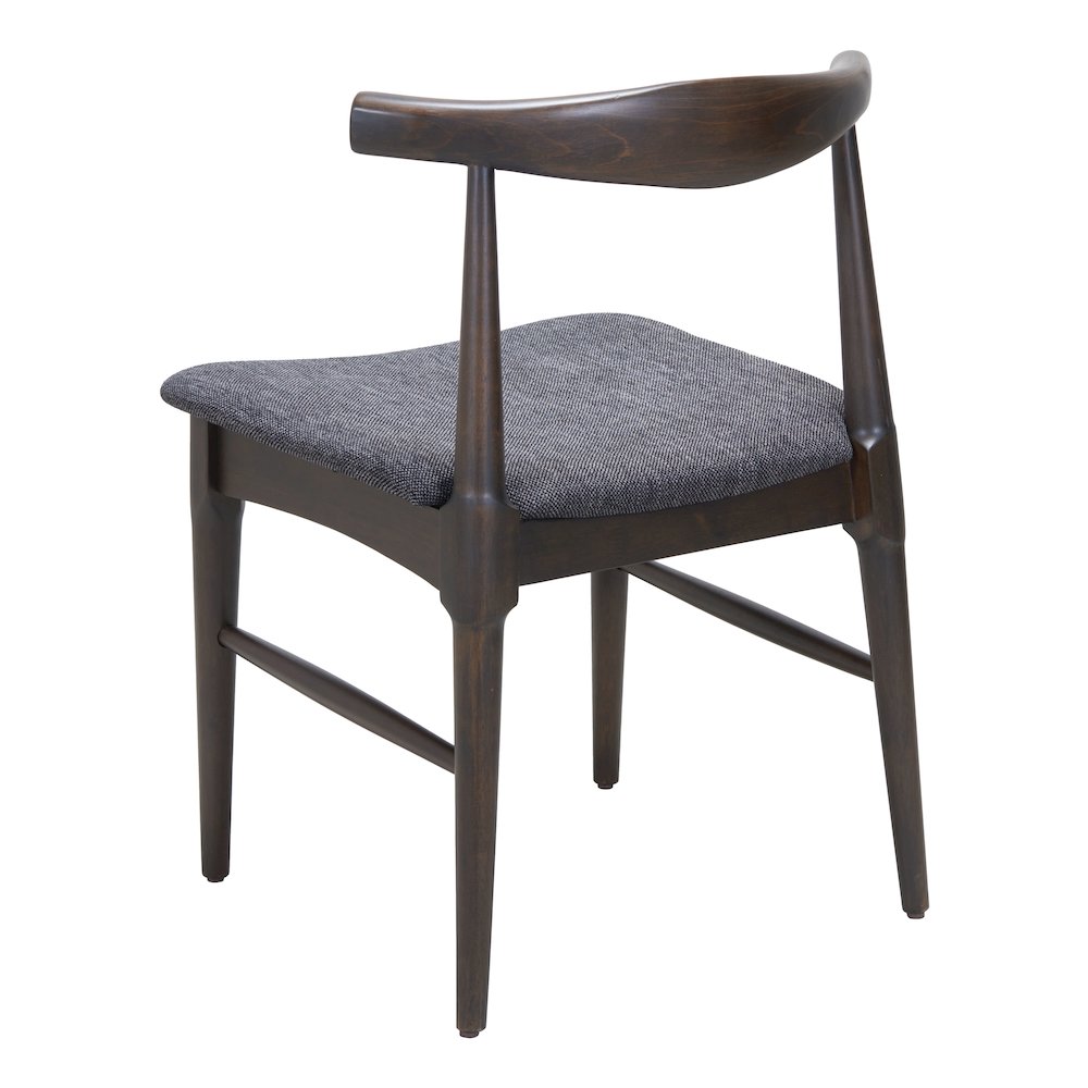 Tuzka Dining Chair (Set of 2) Gray & Espresso. Picture 5
