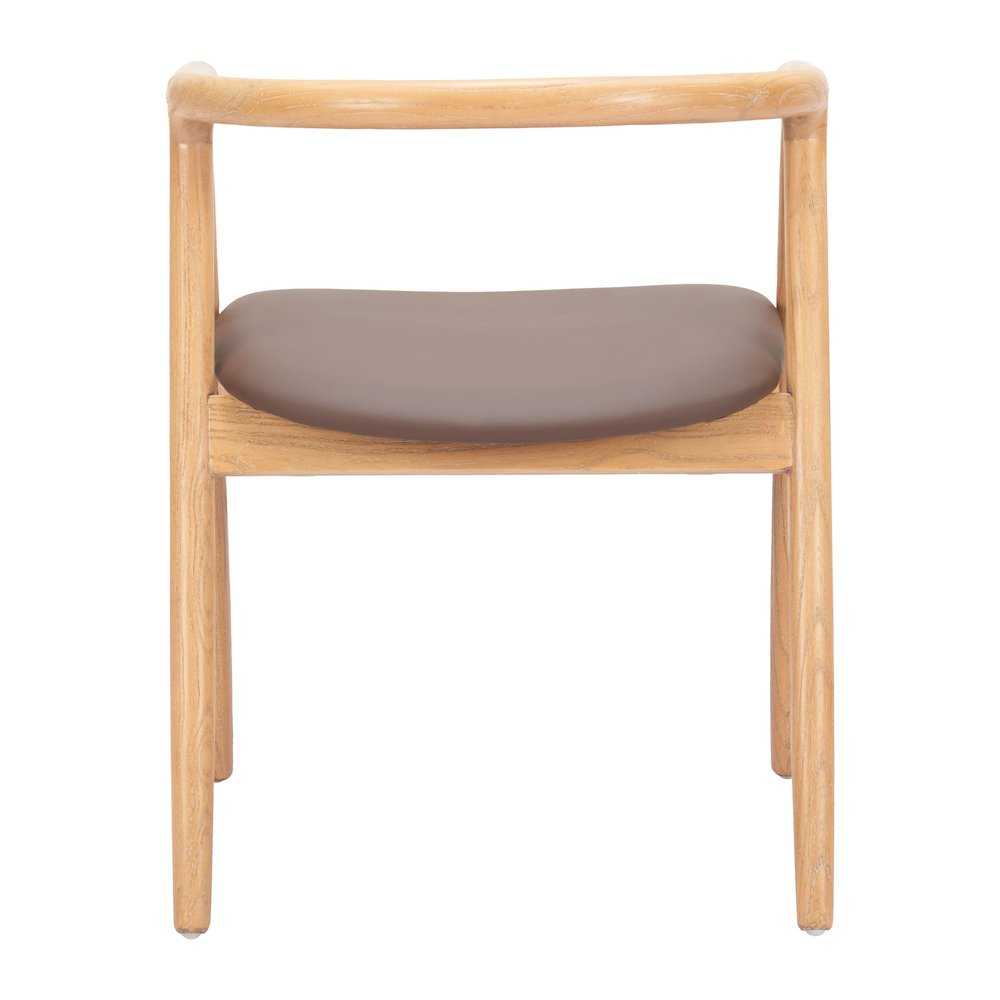 Peker Dining Chair (Set of 2) Brown & Natural. Picture 4