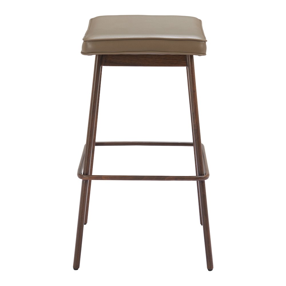 Divat Barstool (Set of 2) Taupe & Walnut. Picture 2