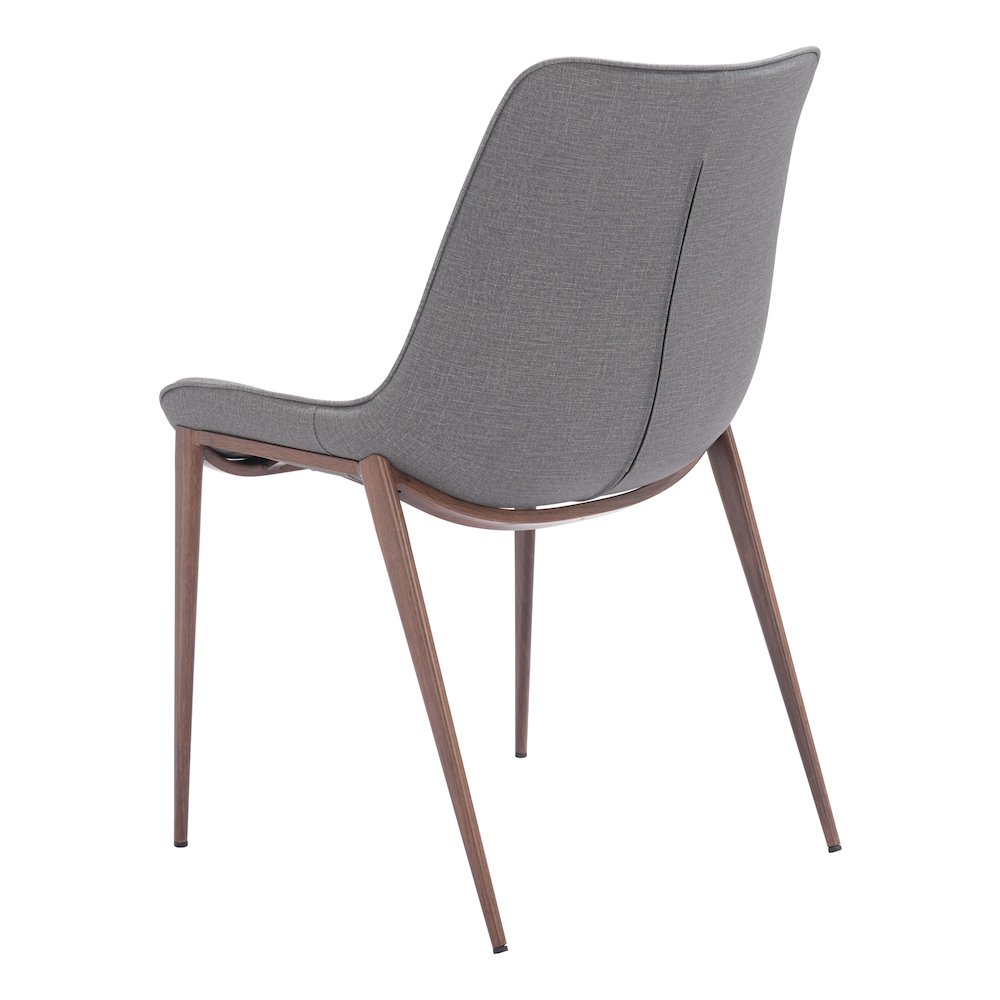Magnus Dining Chair (Set of 2) Slate Gray & Walnut. Picture 5