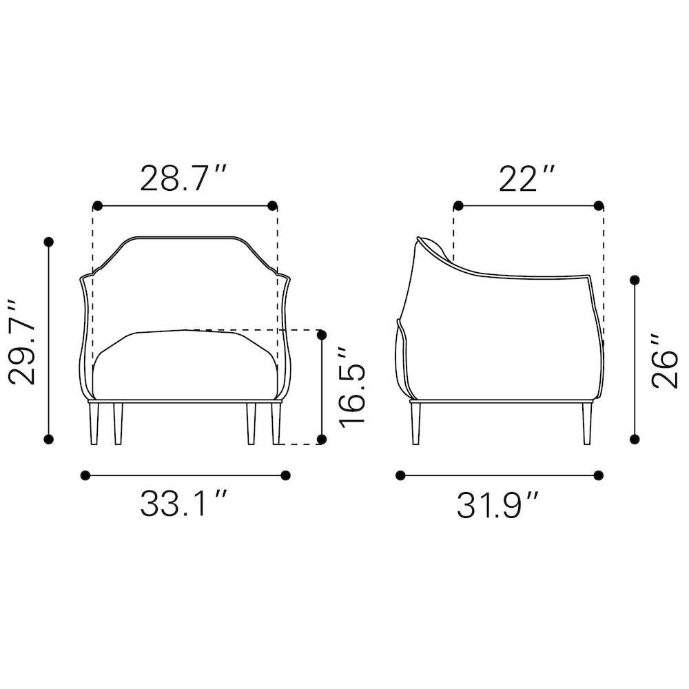Julian Accent Chair Gray. Picture 12