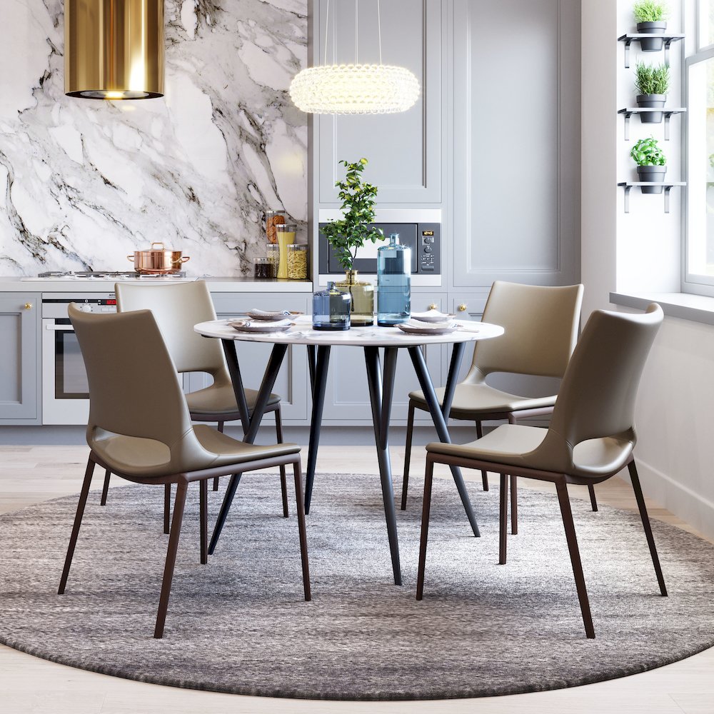 Ace Dining Chair (Set of 2) Brown & Walnut. Picture 8