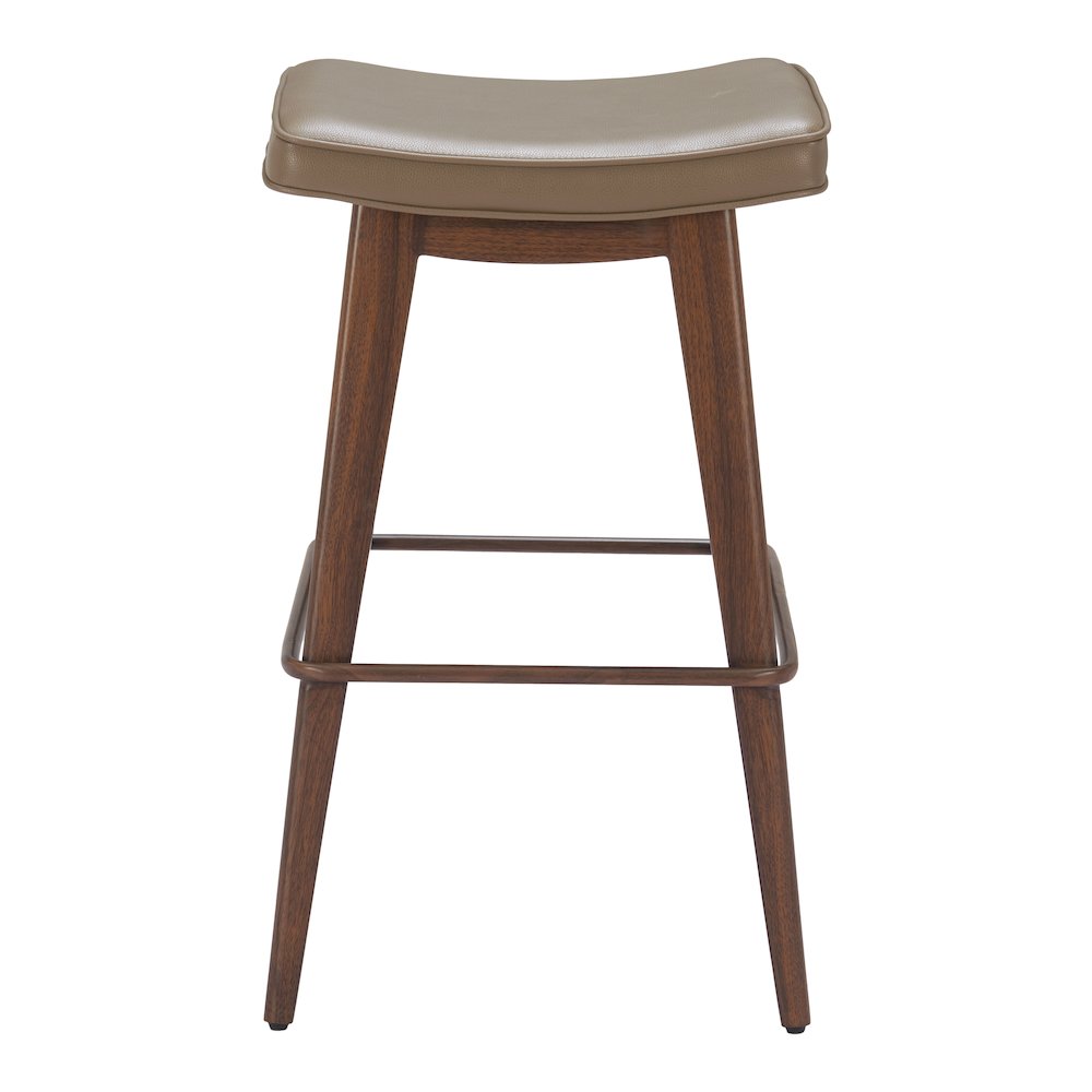 Divat Barstool (Set of 2) Taupe & Walnut. Picture 3
