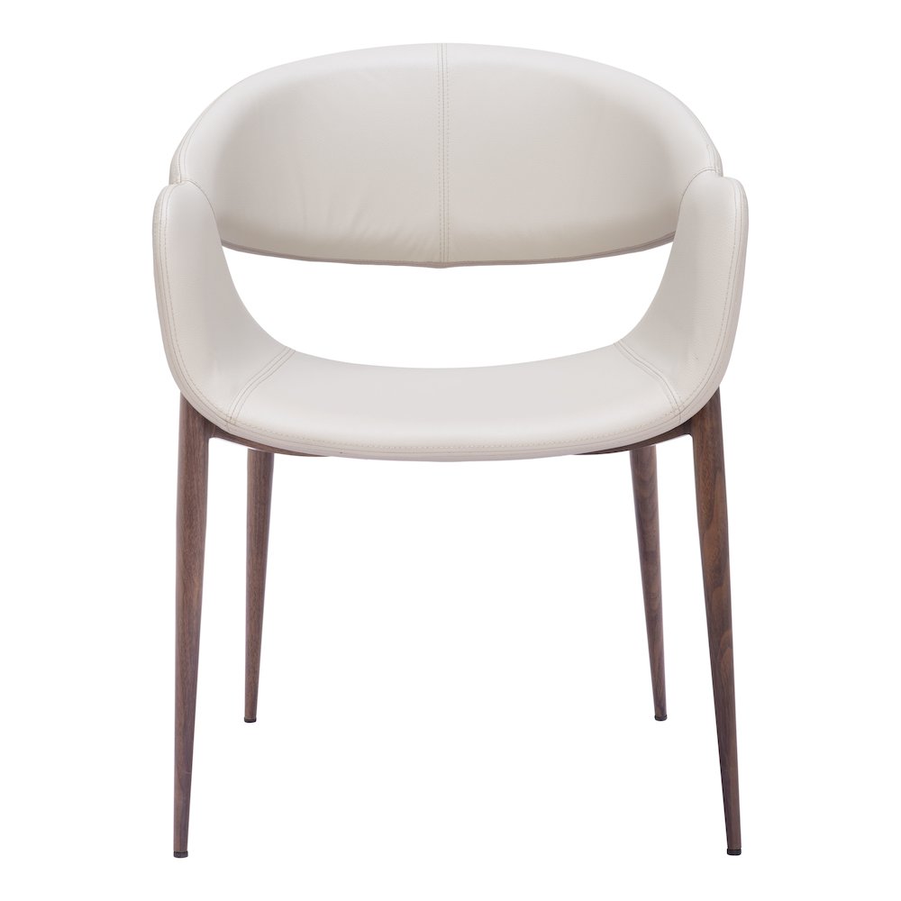 Limay Dining Chair (Set of 2) Beige & Walnut. Picture 3