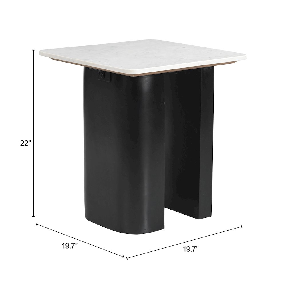 Fiora Side Table White & Black. Picture 8